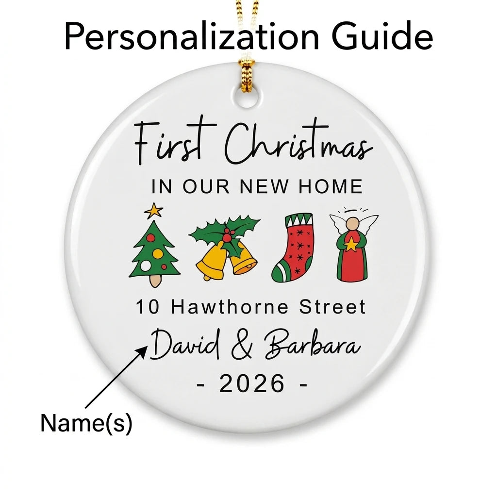 our first christmas in our new home christmas symbols personalized ornament guide