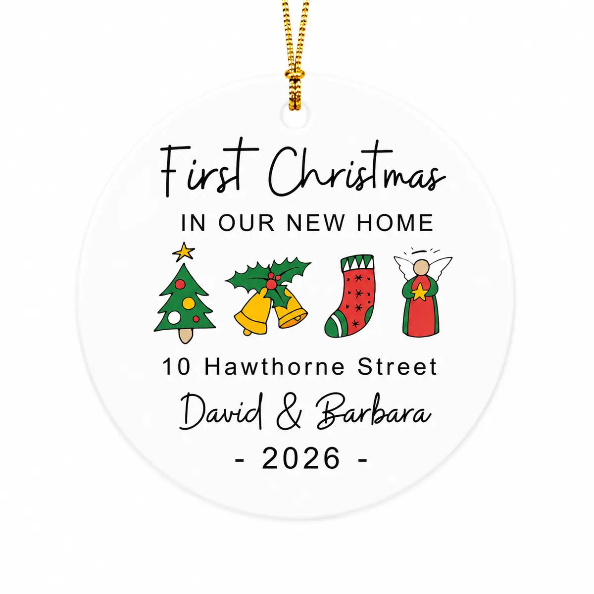 our first christmas in our new home christmas symbols personalized ornament lifestyle