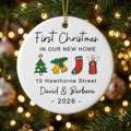 our first christmas in our new home christmas symbols personalized ornament tree