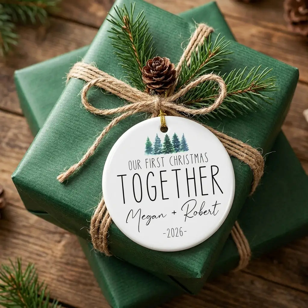 our first christmas together christmas tree personalized ornament gift