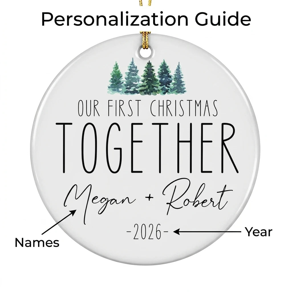 our first christmas together christmas tree personalized ornament guide