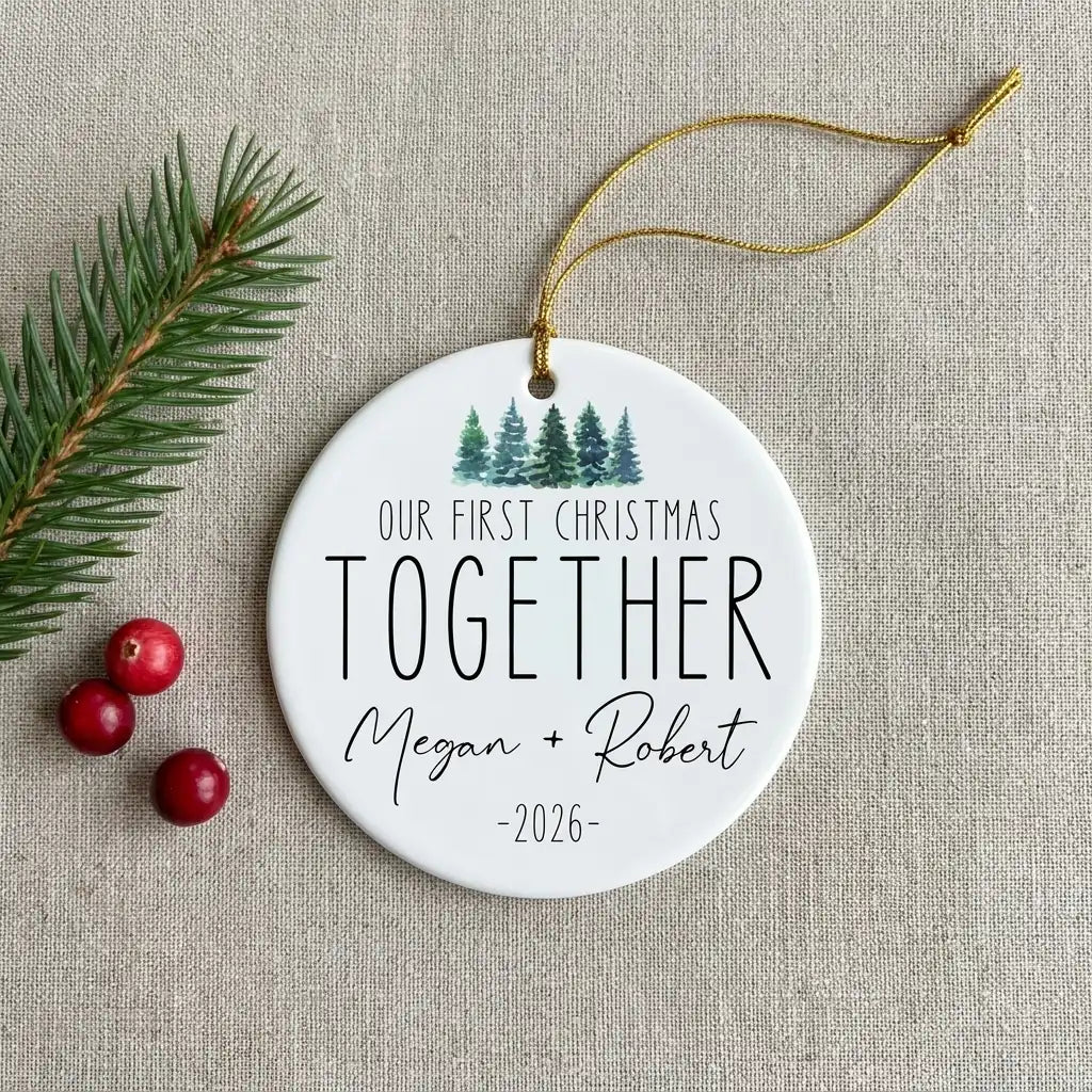 our first christmas together christmas tree personalized ornament lifestyle 2