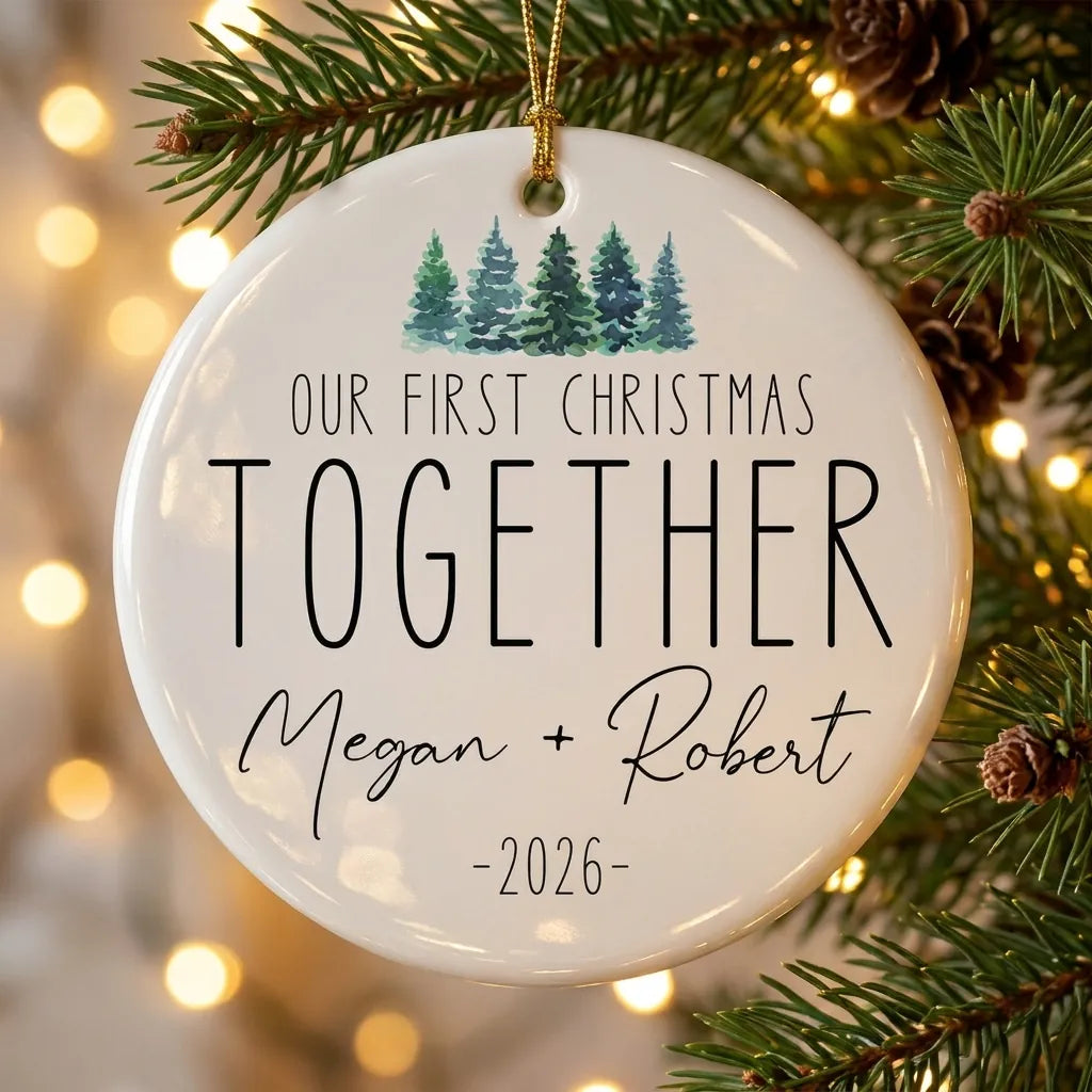 our first christmas together christmas tree personalized ornament tree