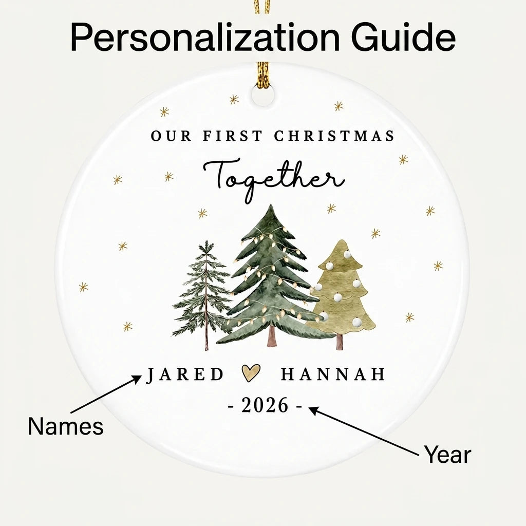 our first christmas together personalized ornament guide