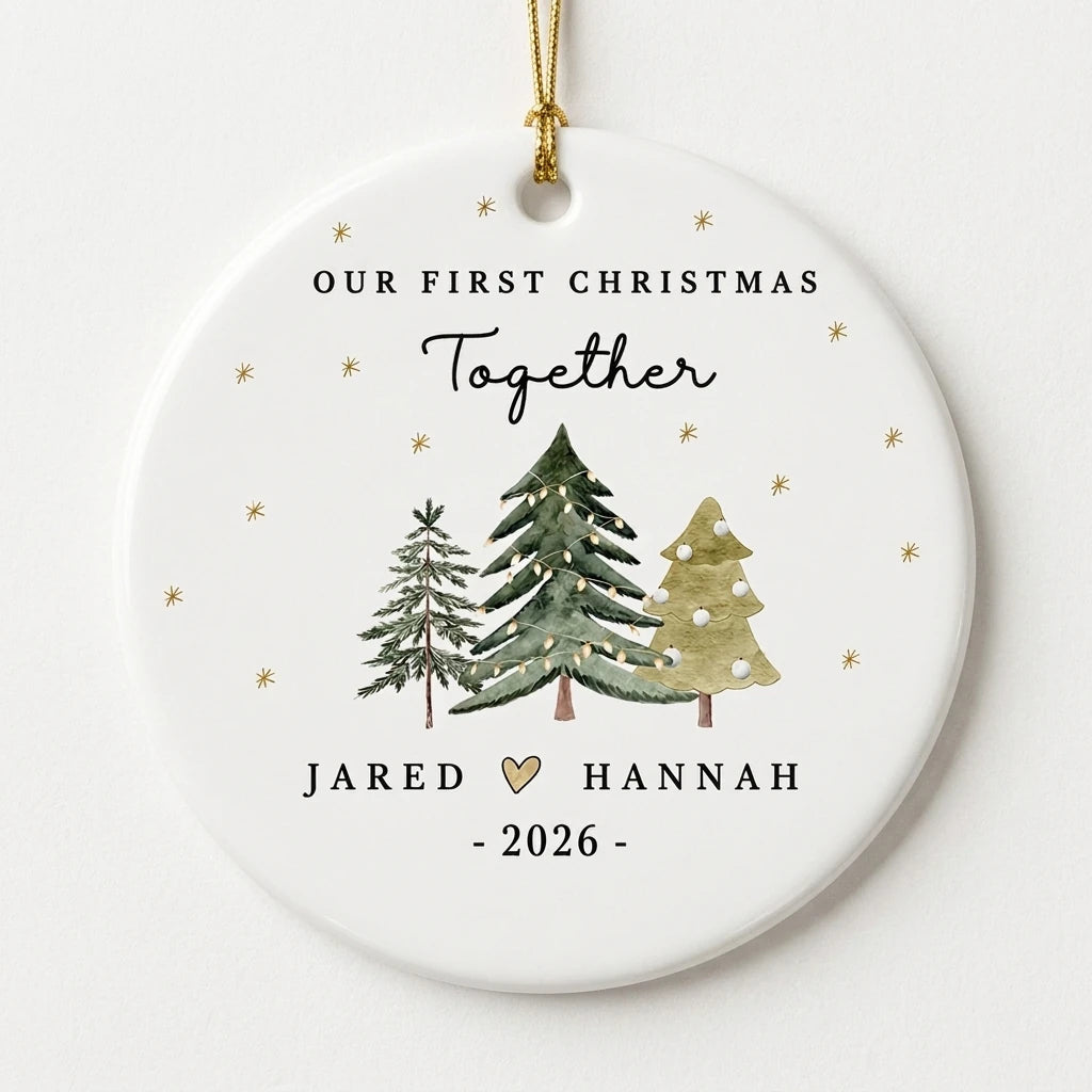 our first christmas together personalized ornament hero