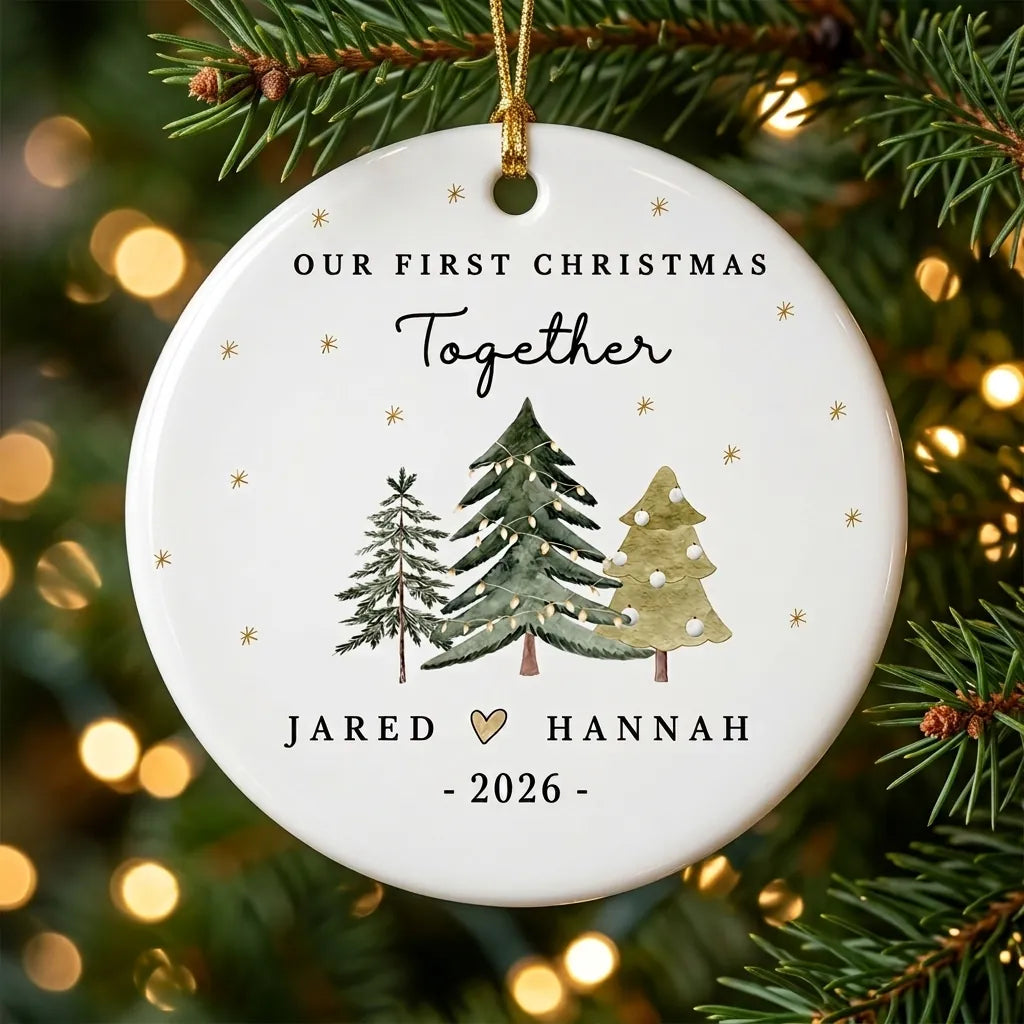 our first christmas together personalized ornament tree