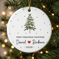 our first christmas together red heart personalized ornament tree
