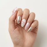 pastel pink white chrome almond press on nails coquette bow lips detail 03