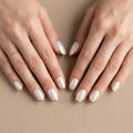 pearl white oval press on nails gold tip lifestyle 01