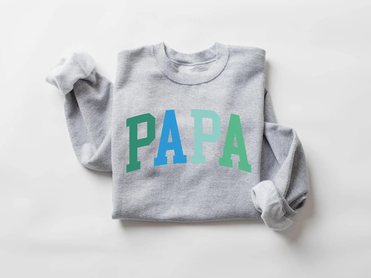 Personalize Grandpa Crewneck Sweatshirt alternate product view.