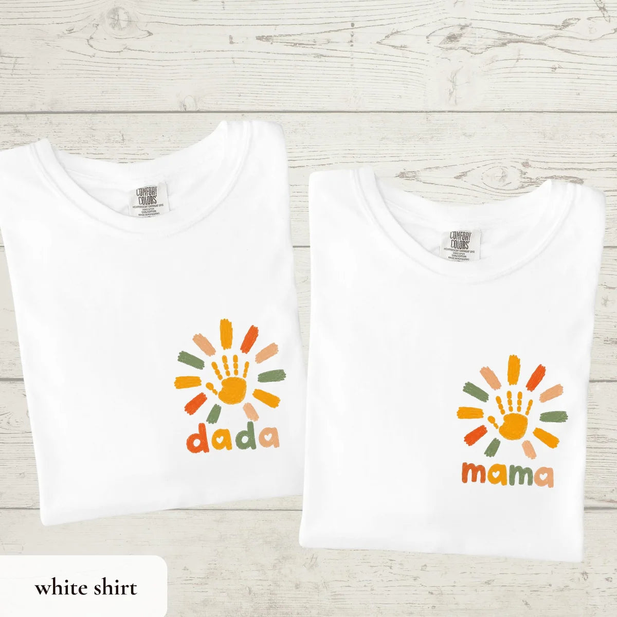 Personalized Family Matching Shirts graphic Comfort Colors T-shirt, additional product photograph.