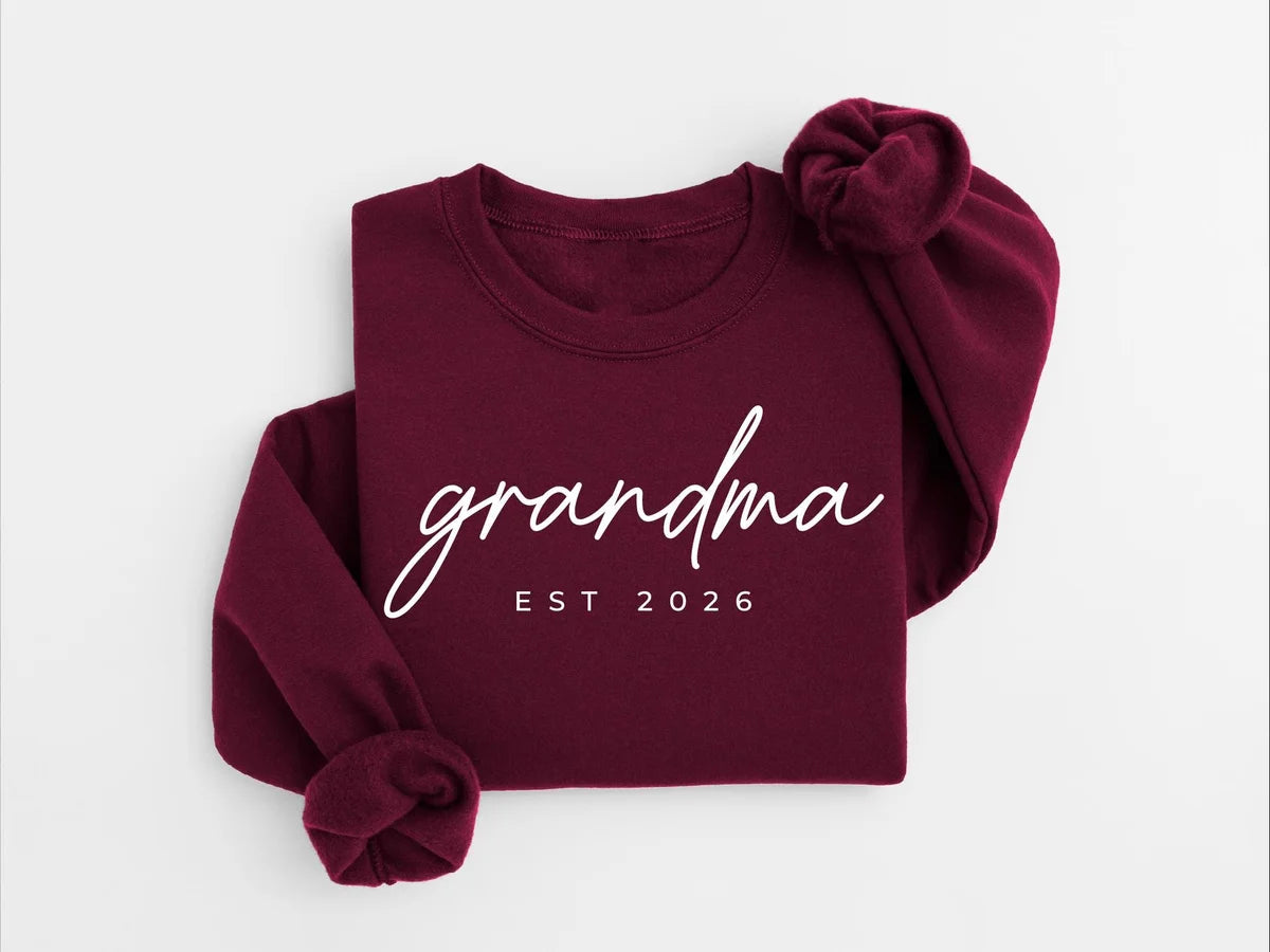 Personalized Grandma Est Crewneck Sweatshirt alternate product view.