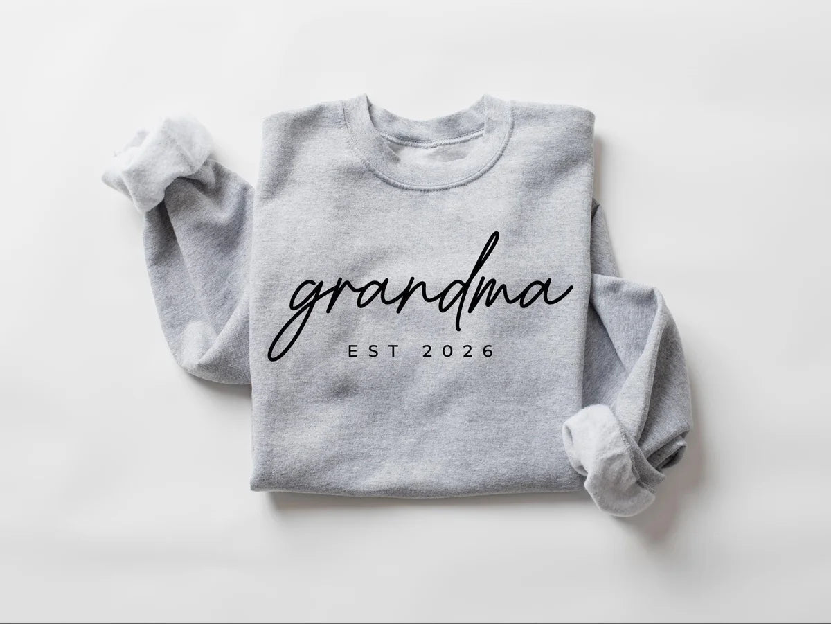 Personalized Grandma Est Crewneck Sweatshirt alternate product view.
