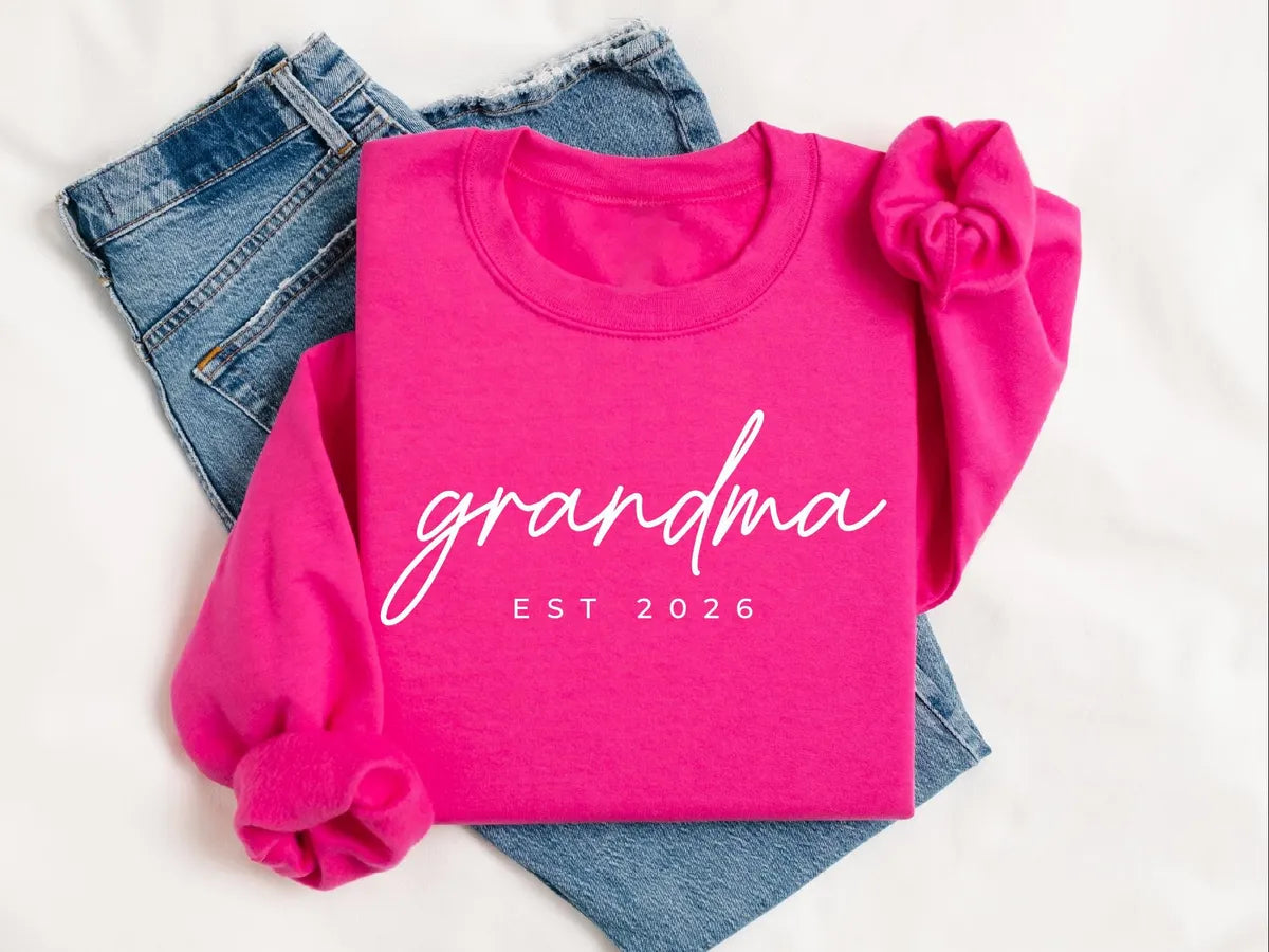 Personalized Grandma Est Crewneck Sweatshirt alternate product view.