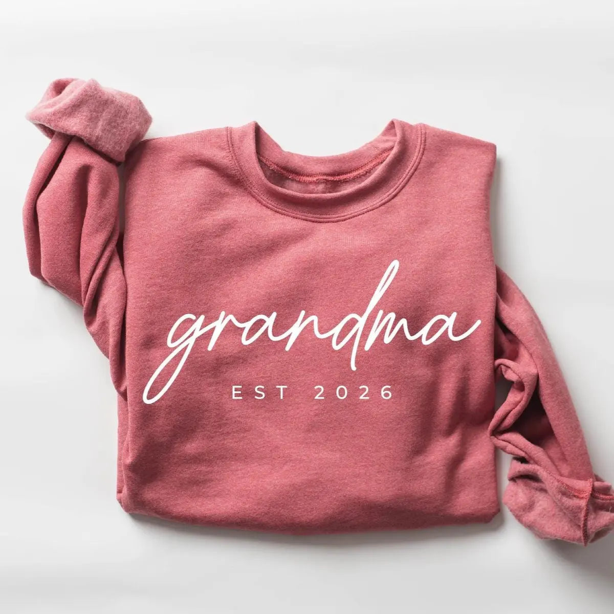 Personalized Grandma Est Crewneck Sweatshirt hero view.