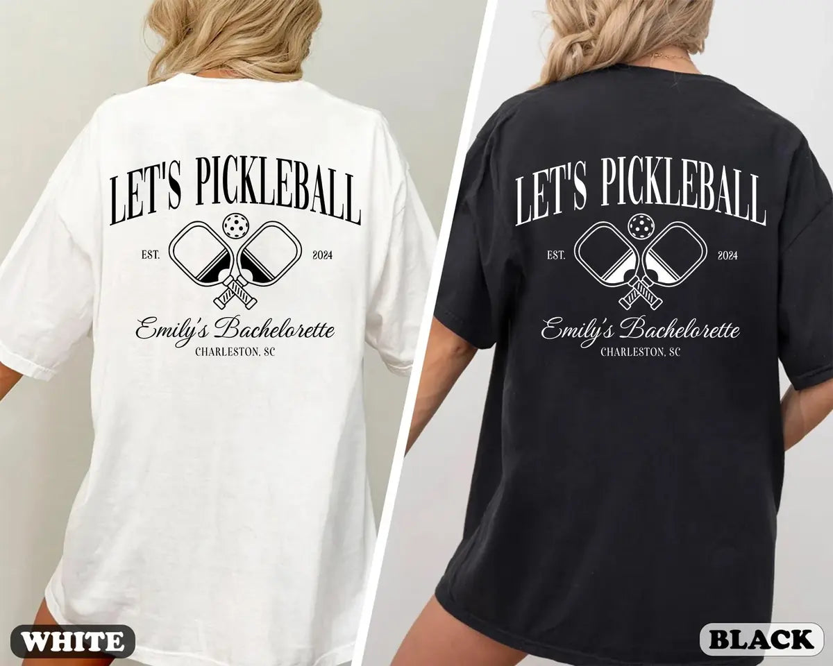 Pickleball Club - Custom Name - Bachelorette Party Comfort Colors T-Shirt - Comfort Colors T-Shirt Mockup Image