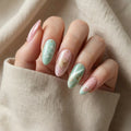 pink ombre almond medium press on nails minimal mockup 01