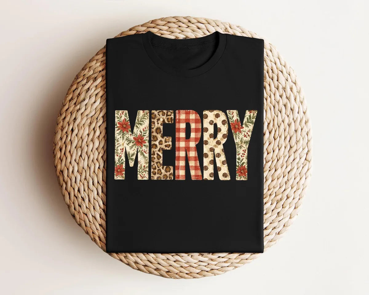 Preppy Merry crewneck sweatshirt in Black.
