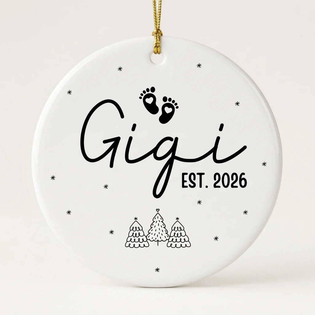 promoted to gigi new gigi personalized ornament hero