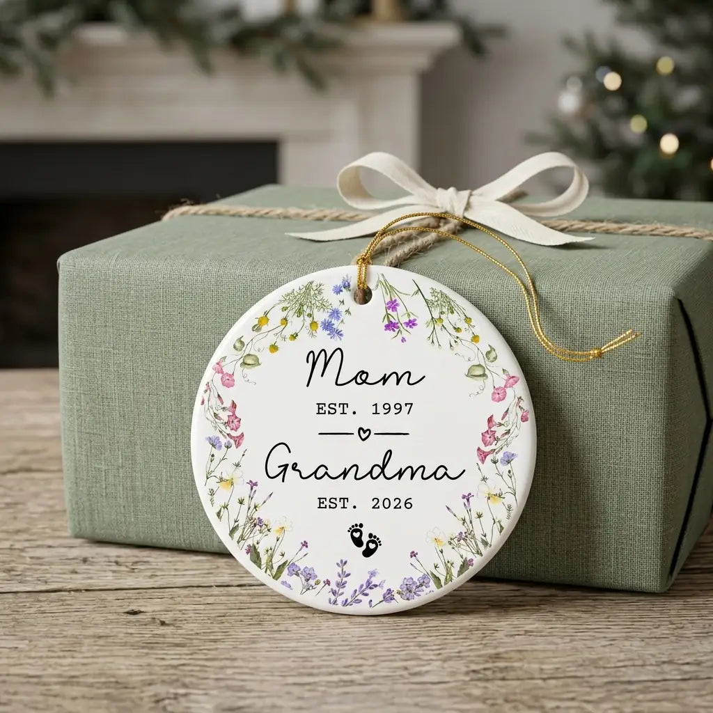 promoted to grandma new grandma personalized ornament gift