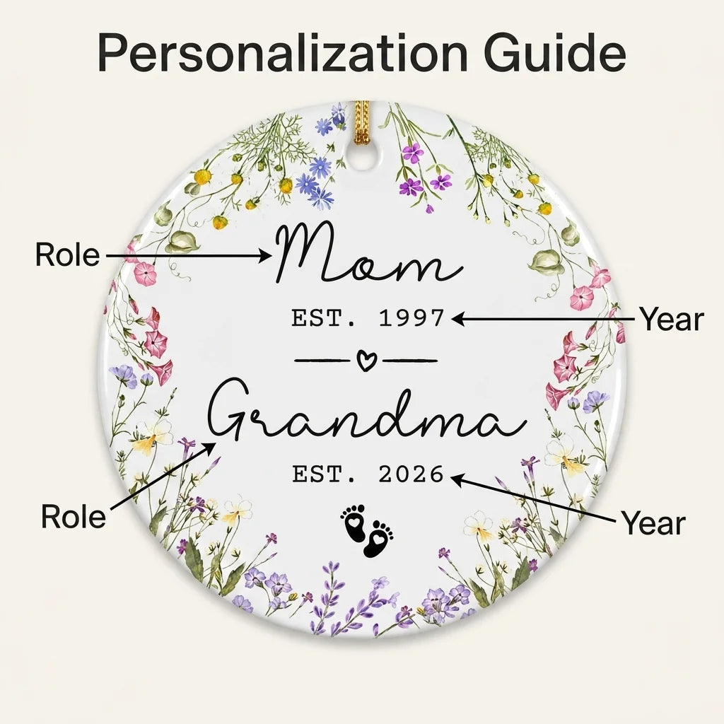 promoted to grandma new grandma personalized ornament guide