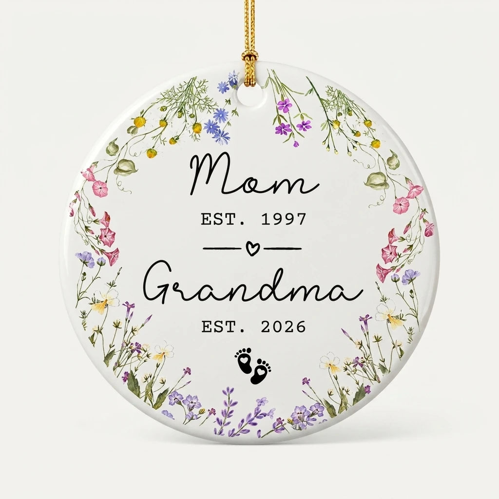 promoted to grandma new grandma personalized ornament hero