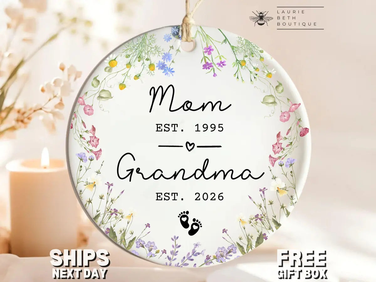 promoted to grandma new grandma personalized ornament lifestyle 2