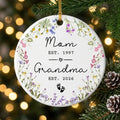 promoted to grandma new grandma personalized ornament tree