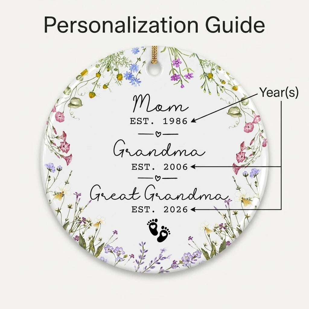 promoted to great grandma personalized ornament guide