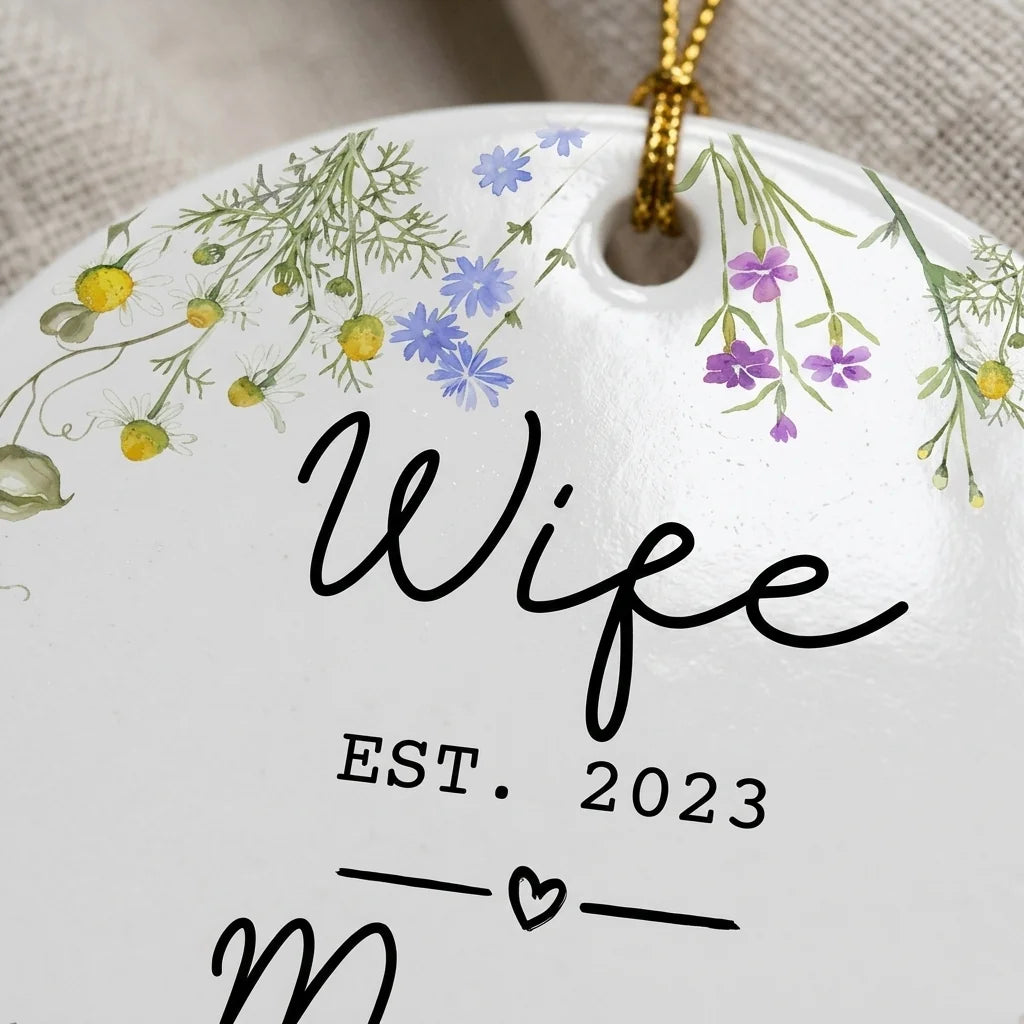 promoted to mom new mom announcement personalized ornament detail
