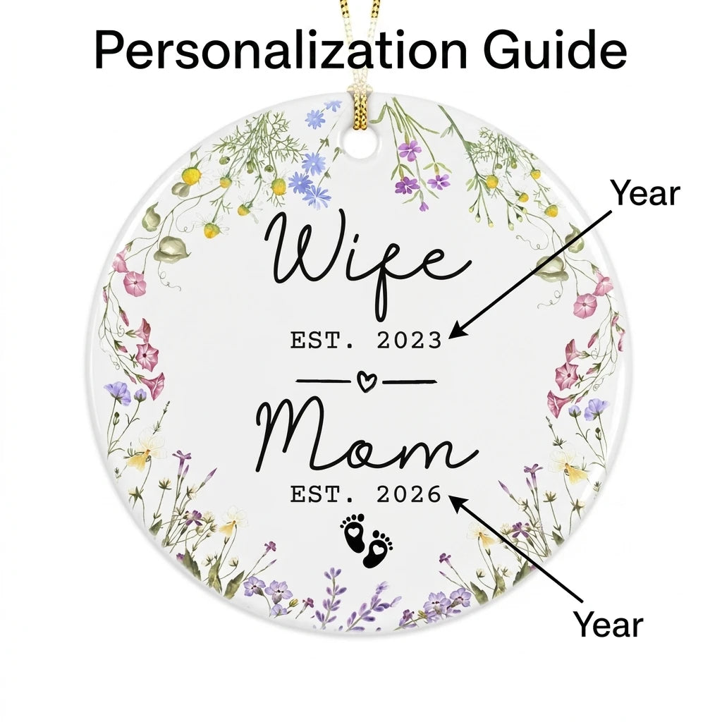 promoted to mom new mom announcement personalized ornament guide