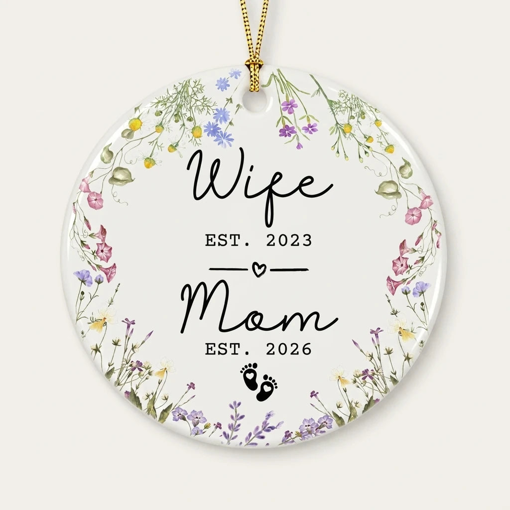 promoted to mom new mom announcement personalized ornament hero