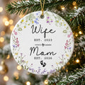 promoted to mom new mom announcement personalized ornament tree