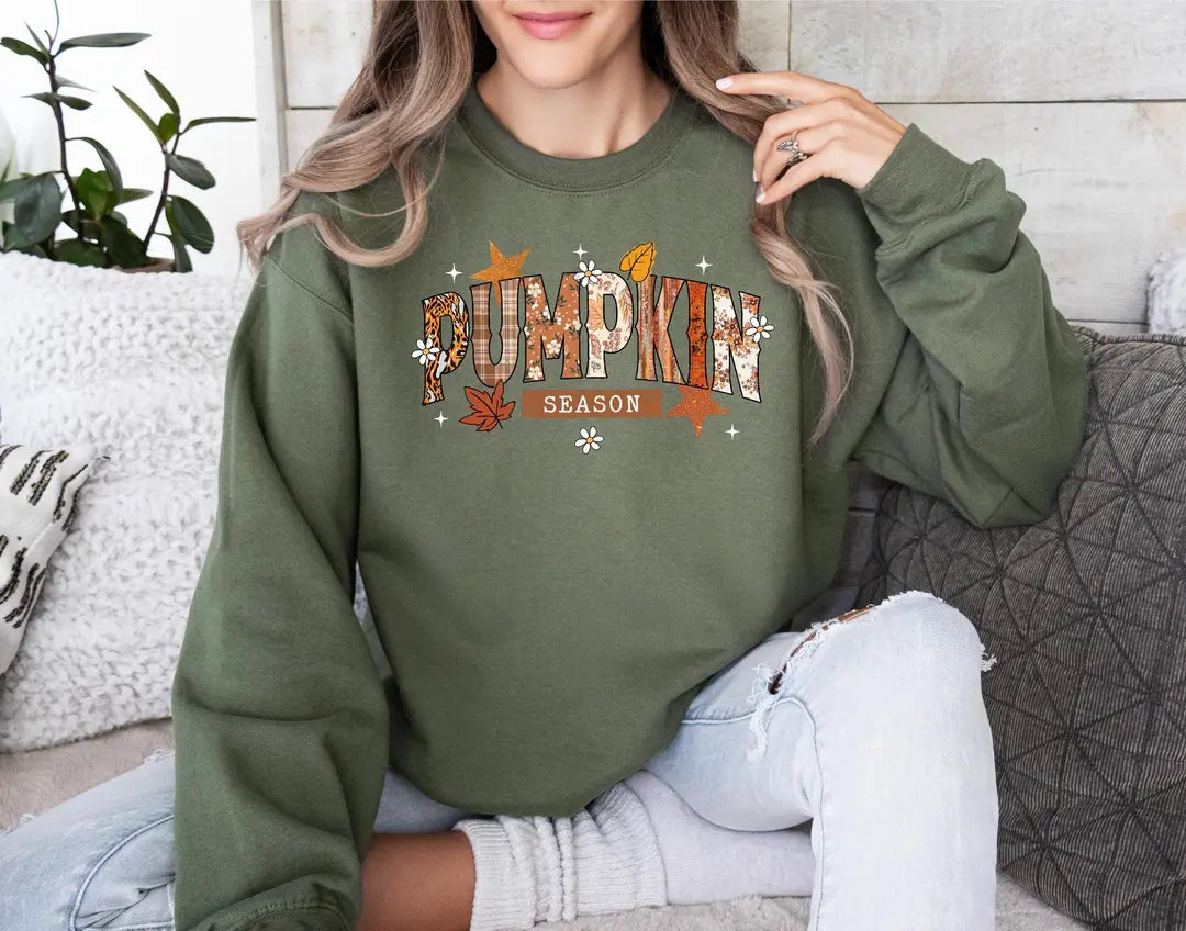 Pumpkin Season Crewneck Sweatshirt alternate product view.