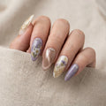 purple cat eye almond medium press on nails floral mockup 01