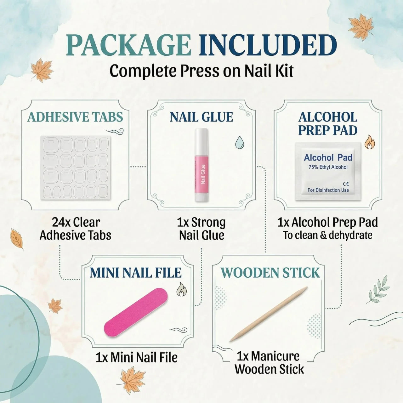 red blue hand painted 4th of july stiletto medium press on nails box 01