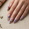 red hand painted 4th of july stiletto medium press on nails star stripe mockup 01