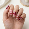 red pink white 3d ombre almond press on nails peony bloom swirl pearl mockup 01