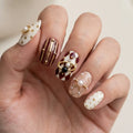red white 3d oval short press on nails plaid stripe polka dot pearl lifestyle 02