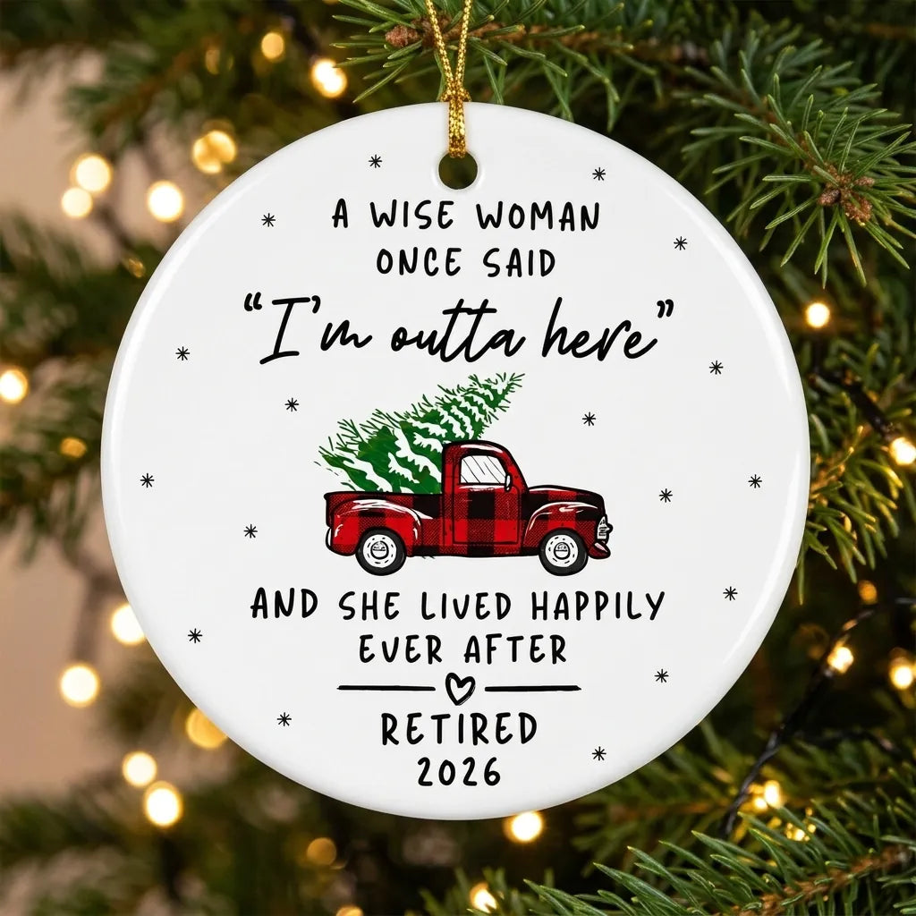 retirement funny personalized ornament tree