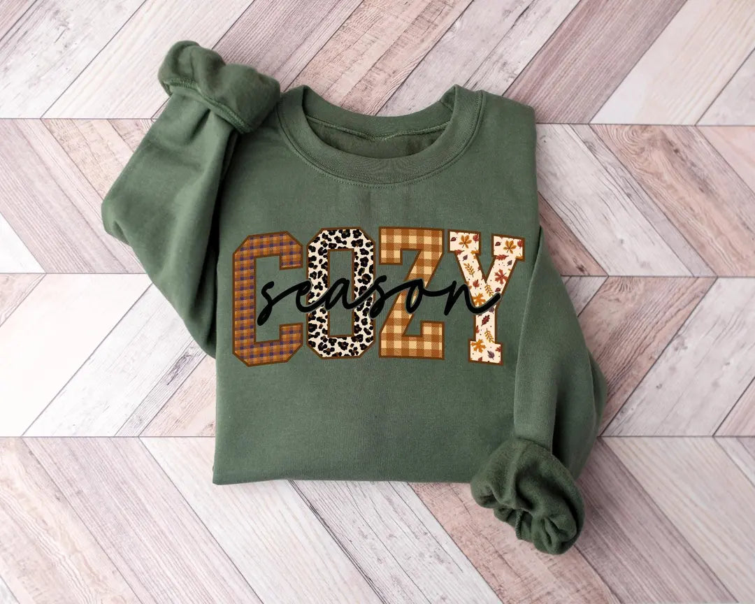 Retro Cozy Season Crewneck Sweatshirt alternate product view.