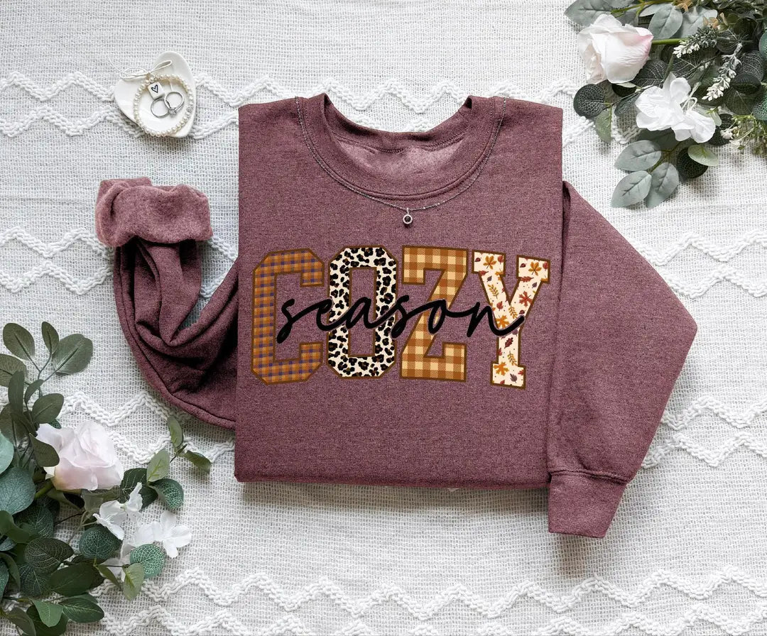 Retro Cozy Season Crewneck Sweatshirt alternate product view.