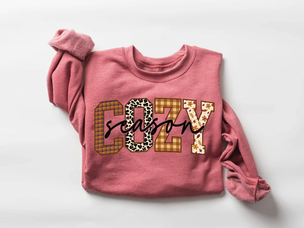 Retro Cozy Season Crewneck Sweatshirt alternate product view.
