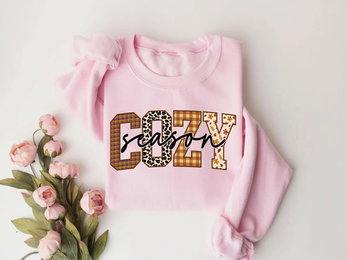 Retro Cozy Season Crewneck Sweatshirt alternate product view.