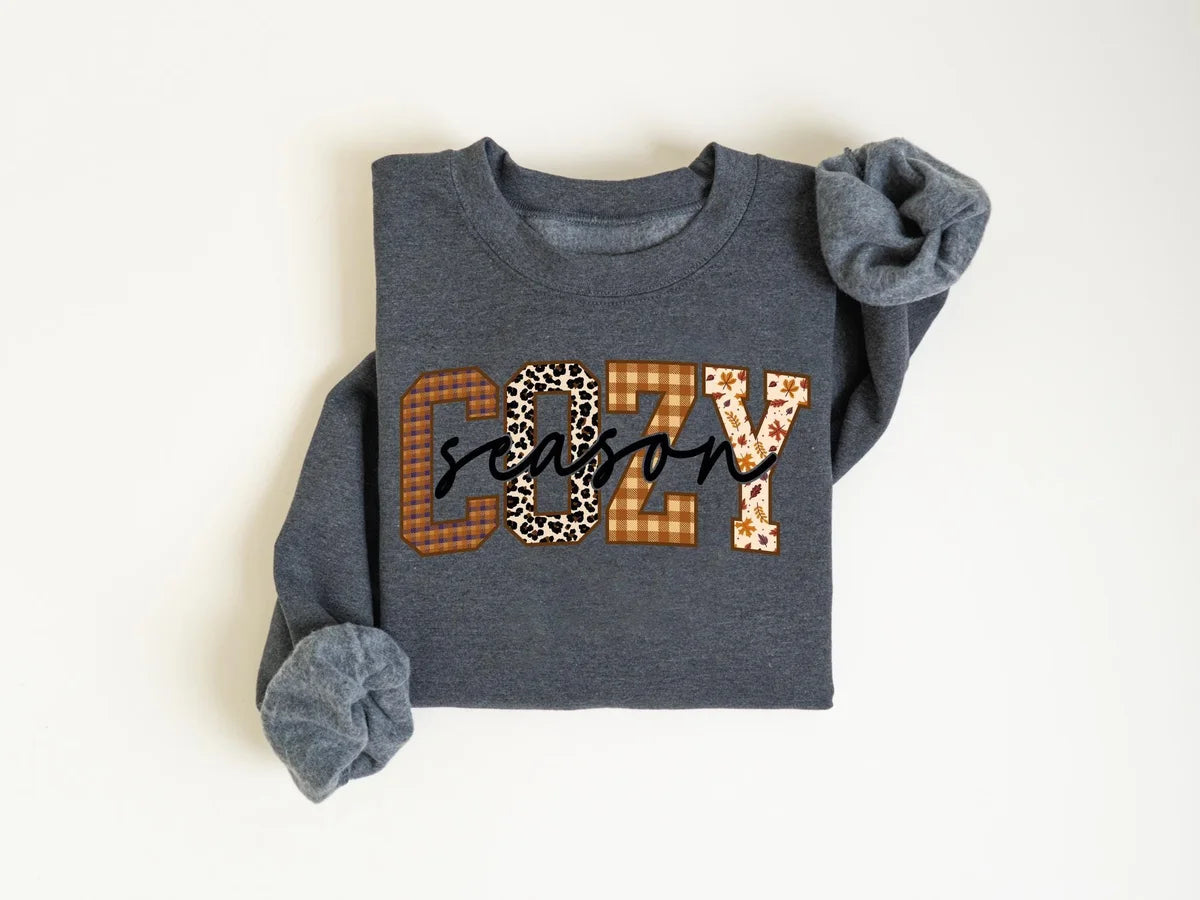 Retro Cozy Season Crewneck Sweatshirt alternate product view.