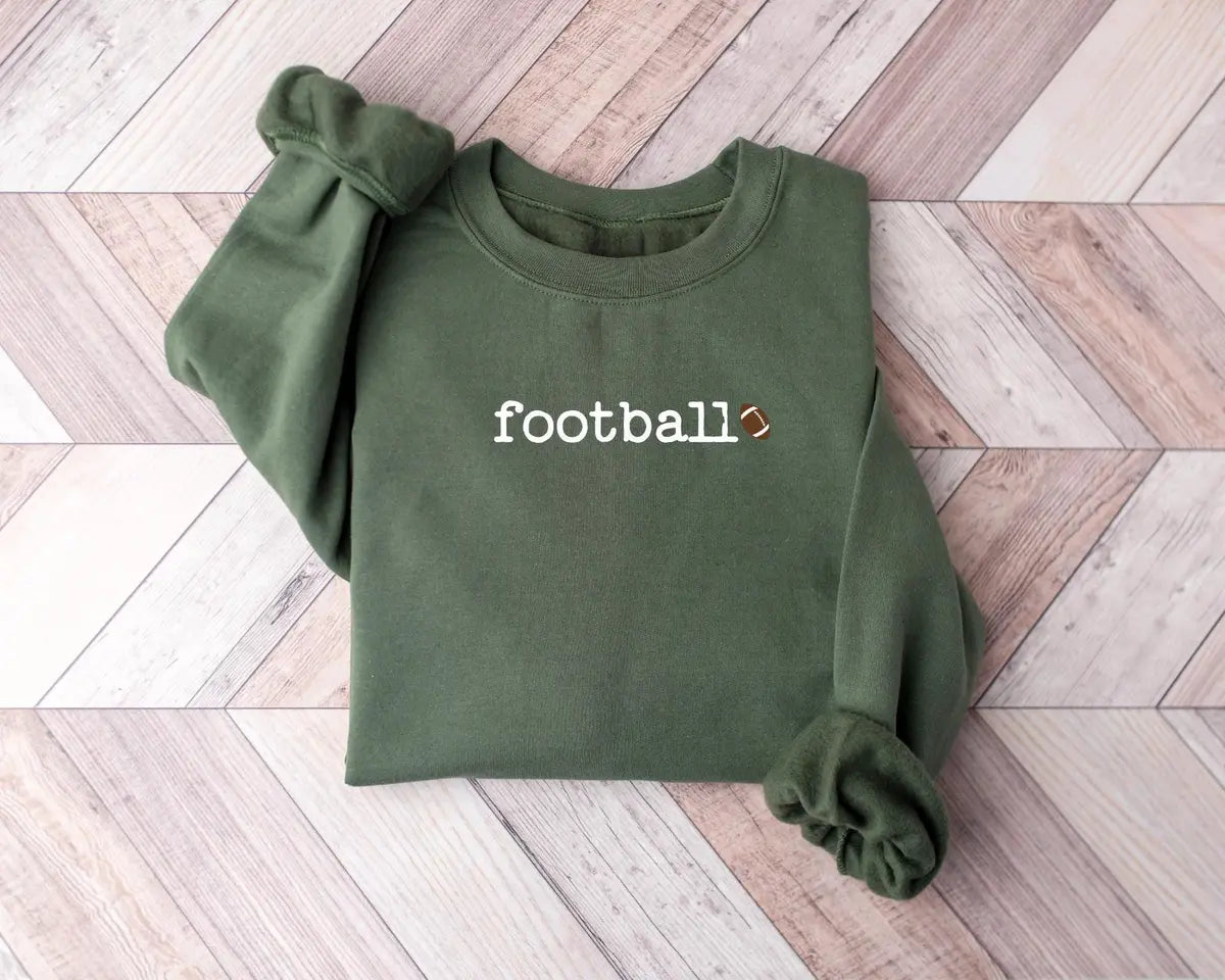 Retro Football Crewneck Sweatshirt alternate product view.
