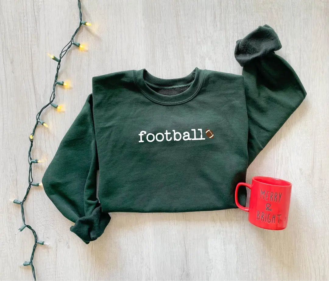 Retro Football Crewneck Sweatshirt alternate product view.