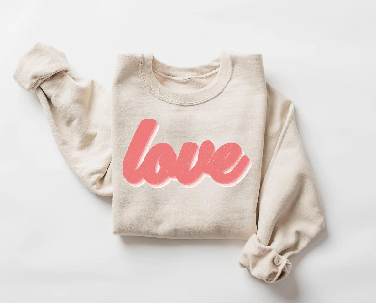 Retro Love Crewneck Sweatshirt hero view.