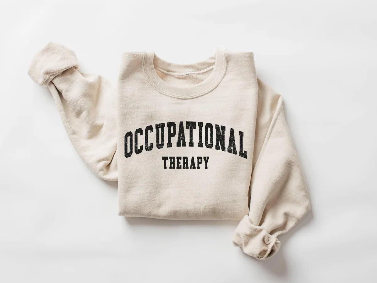 Retro Occupational Therapy Crewneck Sweatshirt alternate product view.