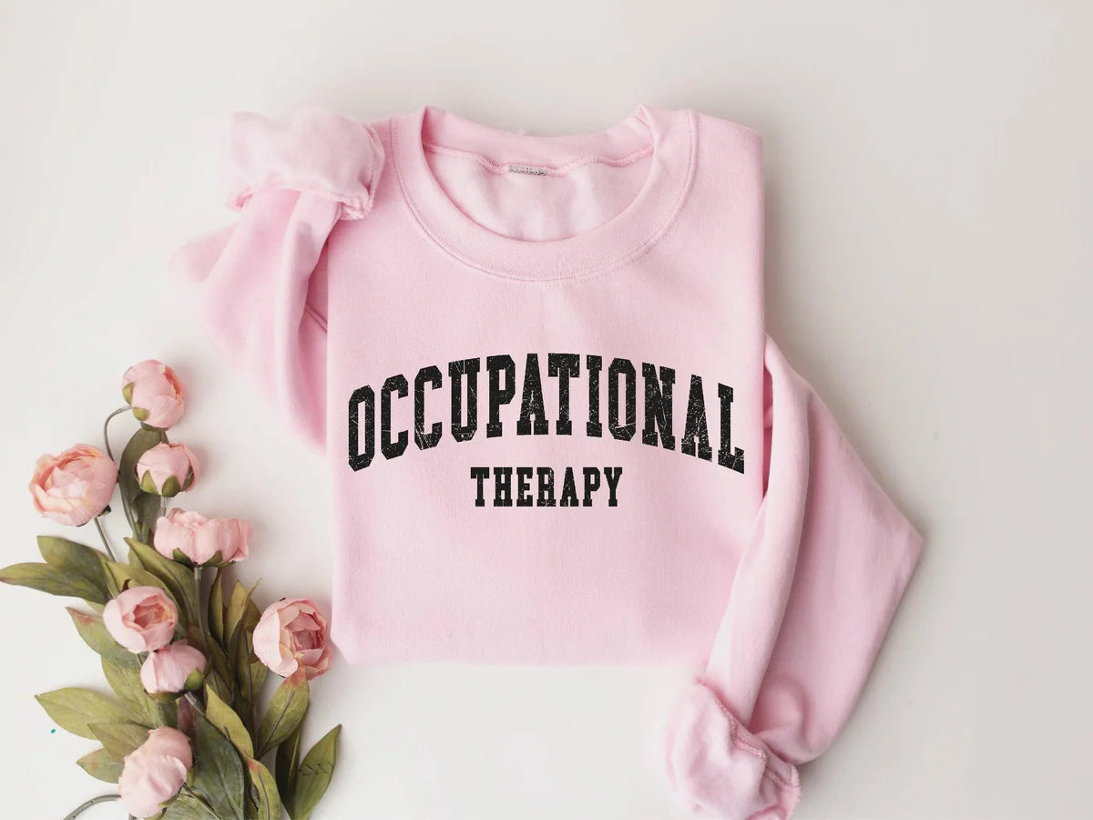 Retro Occupational Therapy Crewneck Sweatshirt alternate product view.